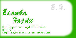 bianka hajdu business card